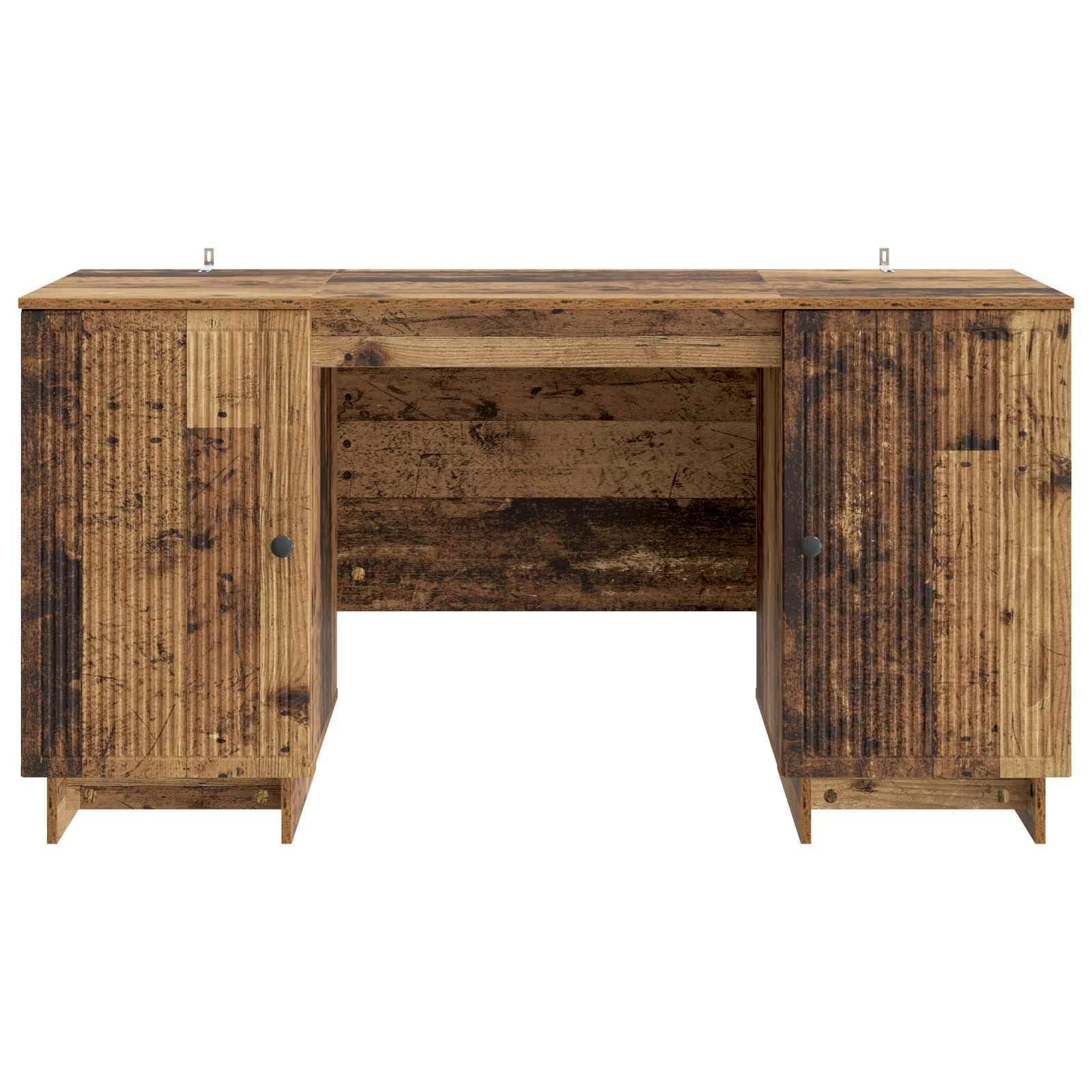 Schreibtisch Altholz Holzwerkstoff 142,5 x 50 x 75 cm Computer PC Büro Laptop Gaming Tisch mit Regal Schublade Stauraum Ablage für Home Office Zimmer Jugend Kind Arbeit Ergonomisch Lernen