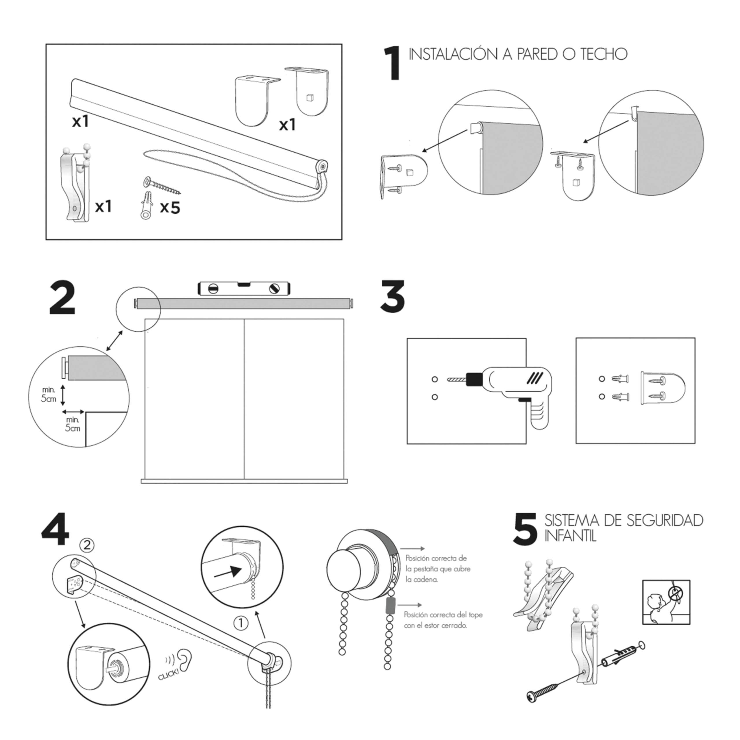 Tenda avvolgibile oscurante liscia, di alta qualità, dimensioni 120 x 175 cm di larghezza x 175 cm di altezza, tenda oscurante, dimensioni tessuto 117 x 170 cm, grigio, isolamento termico