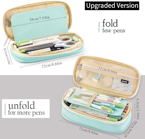 Miniatura 4 de EASTHILL - Estuche de gran capacidad para oficina, universidad, escuela, almacenamiento grande, bolsa de alta capacidad, organizador de caja azul