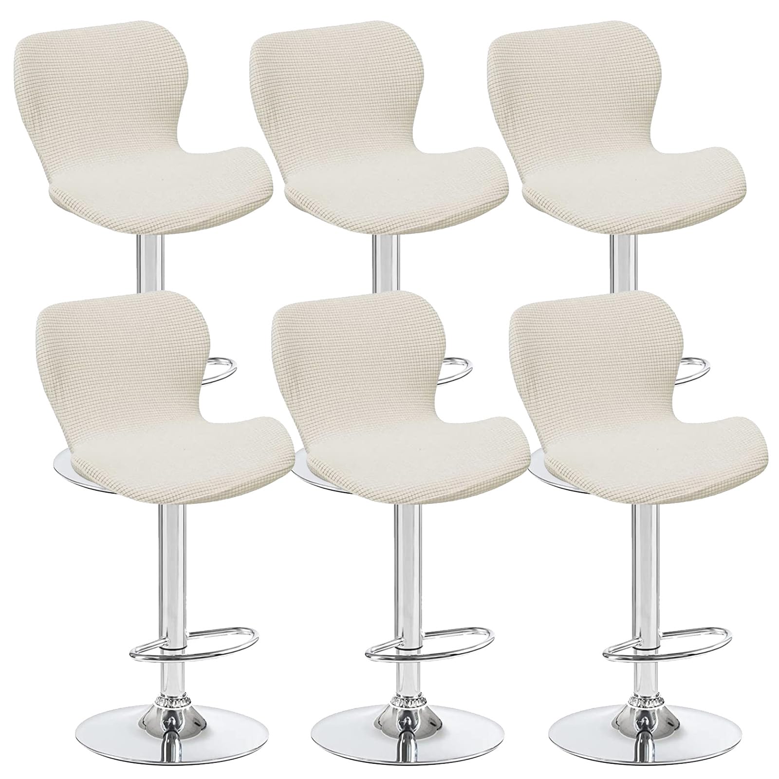 Housses extensibles tabouret de bar amovibles pour rénover les chaises usées à dossier court