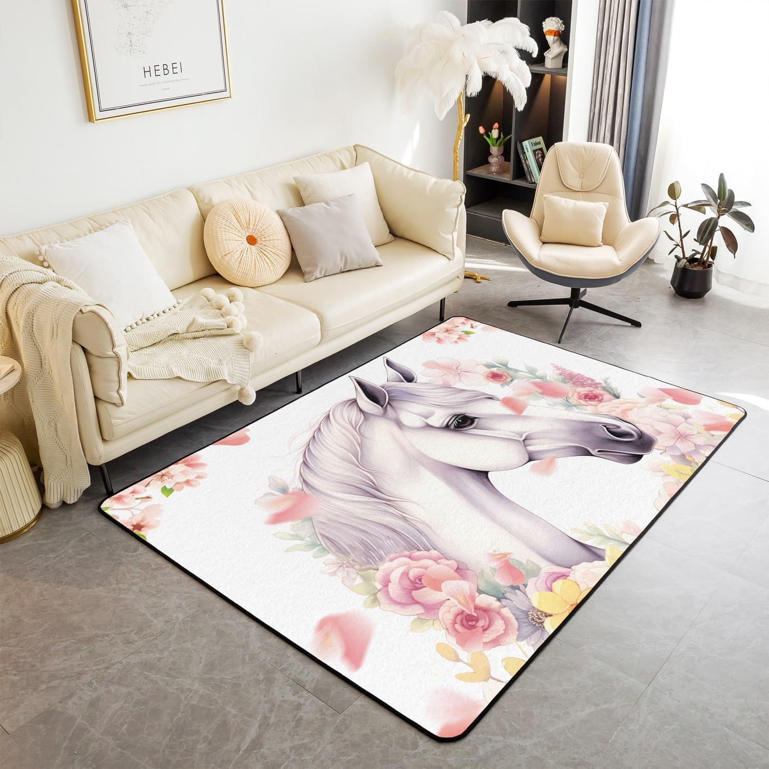 Tapis de salon moderne 80x160 cm tapis chambre antidérapant