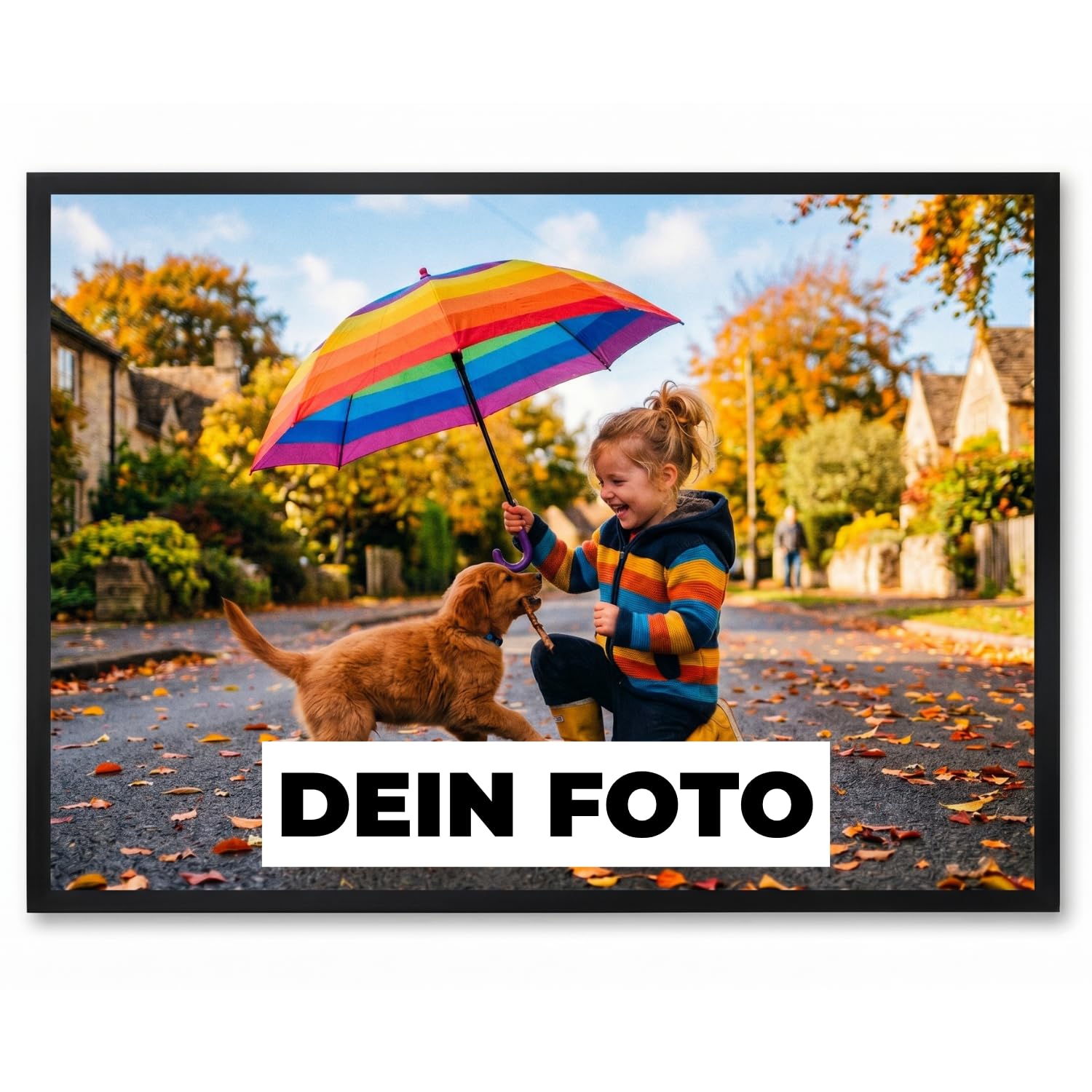 Personalisierte Fußmatte mit Logo & Wunschtext (75x150 cm) – Schmutzfangmatte selbst gestalten – Rutschfester Türvorleger mit Gummirand für Firmen, Eingang & Messen – Waschbar & Fotodruck