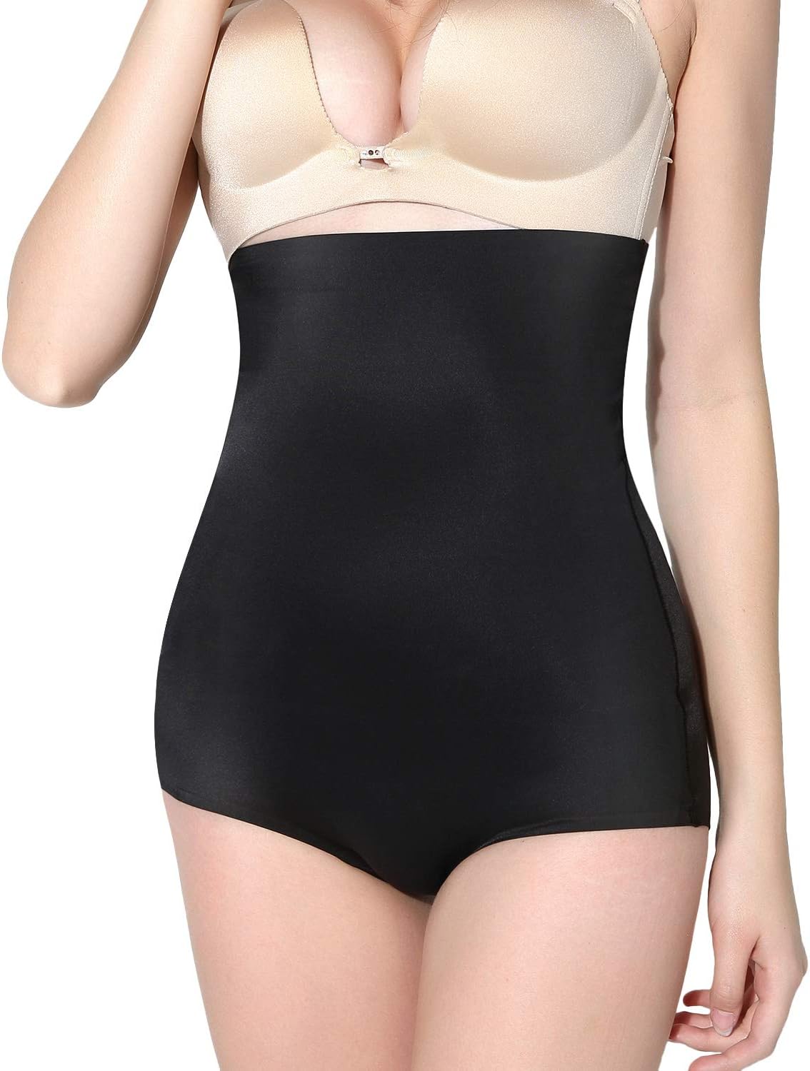 MOVWIN Women's Shapewear Seamless Thigh Slimmer Hi-Waist Tummy Control Body Shaper Smooth Slip Short Butt Lifter Panties