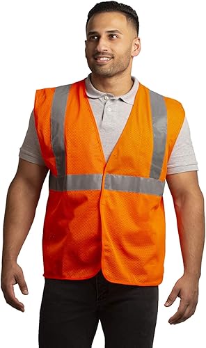 Miniatura 5 de JORESTECH Chaleco de seguridad reflectante de alta visibilidad con impresión de transferencia de calor personalizado (naranja)