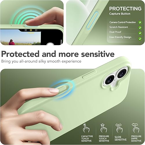 Miniatura 128 de GONEZ Funda para iPhone 14 Pro, compatible con Magsafe, con protector de pantalla + protector de lente de cámara, forro de microfibra suave