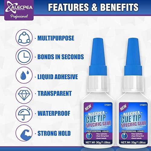 Miniatura 108 de ALECPEA Pegamento de vidrio de 1.06 oz – Adhesivo de secado rápido y resistente a la intemperie para reparación de vidrio, joyas, arte, cristal