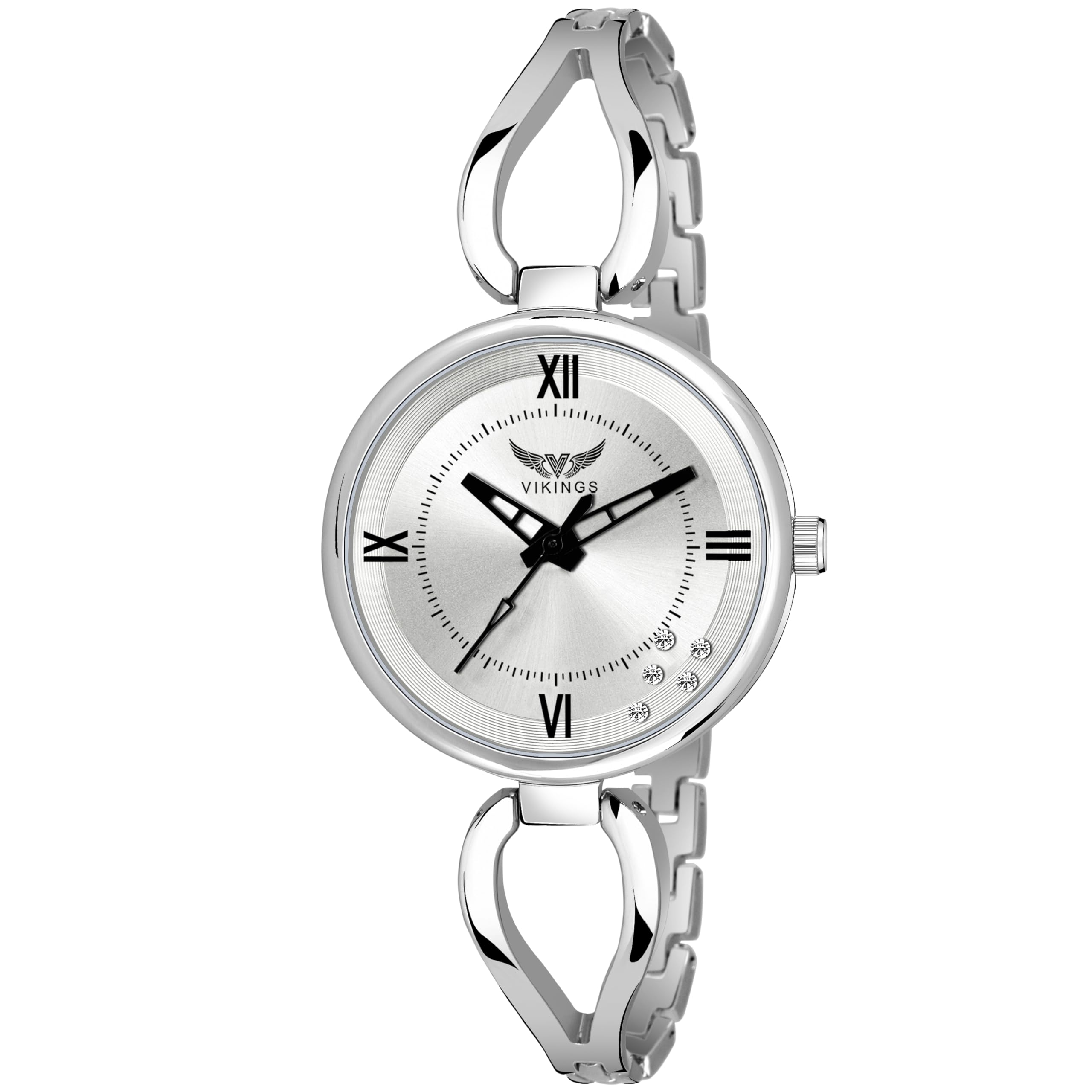 VIKINGS Silver Dial Analogue Watch for Womens - VK-LR-070-SLV-CHN (B0CZLP9ZBB) Amazon Price History, Amazon Price Tracker