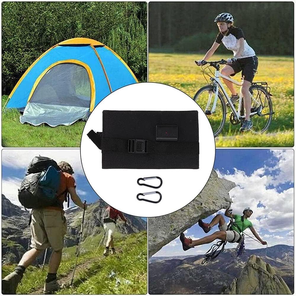 20W USB Cargador Solar Exterior Panel Solar Plegable Senderismo Camping Cargador Solar Batería Solar monocristalina Portátil Senderismo Camping Gear Panel (20W)