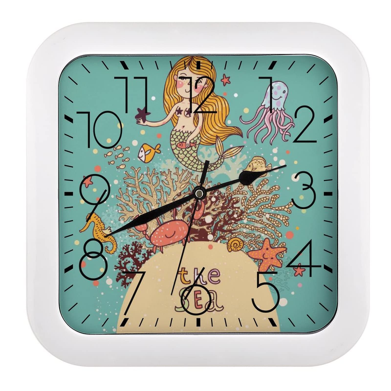 Pendule murale silencieuse Sirène Moderne 26cm pour en finir avec le tic-tac