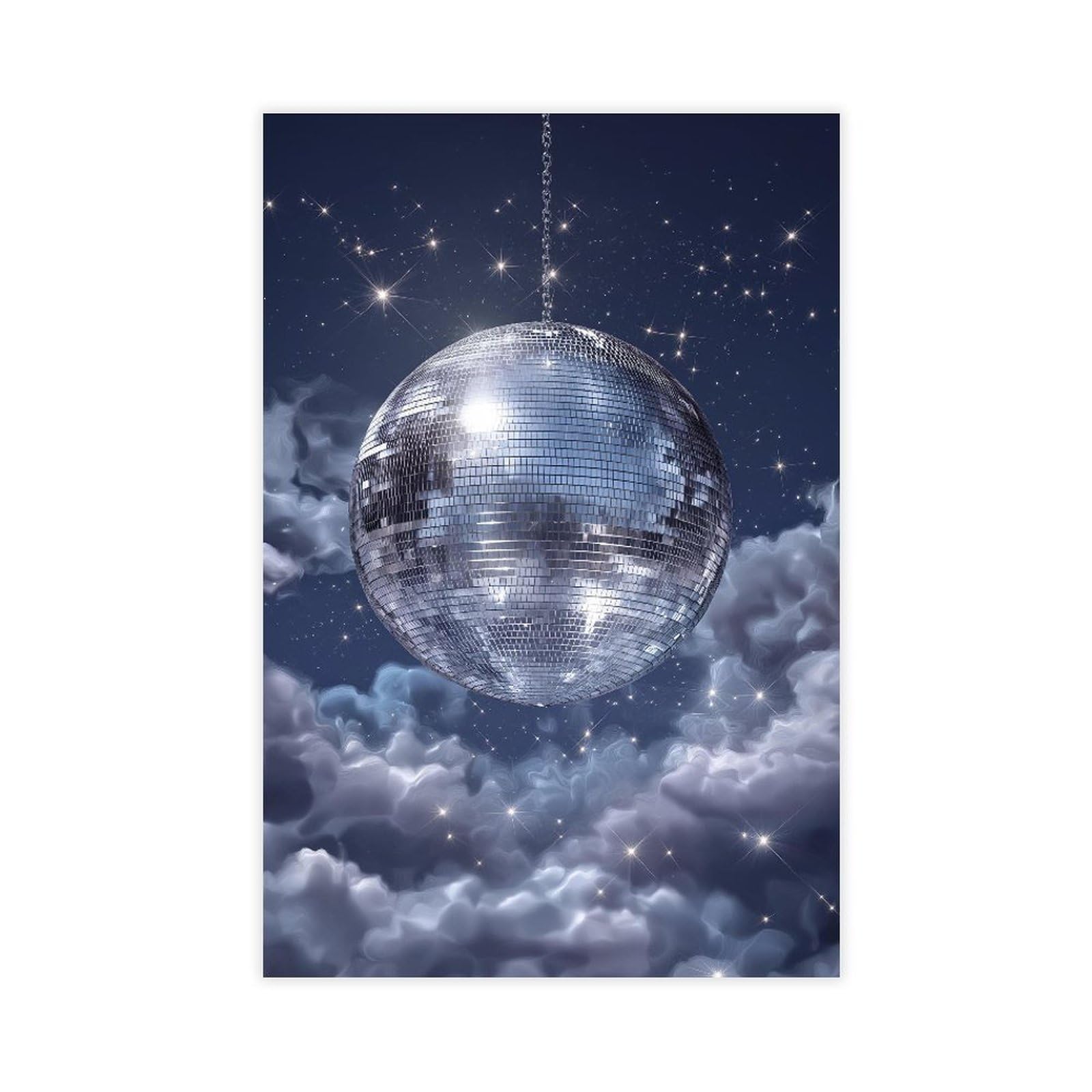 MRYCQ Celestial Disco Ball Poster Canvas Poster for Home Decor Gift
