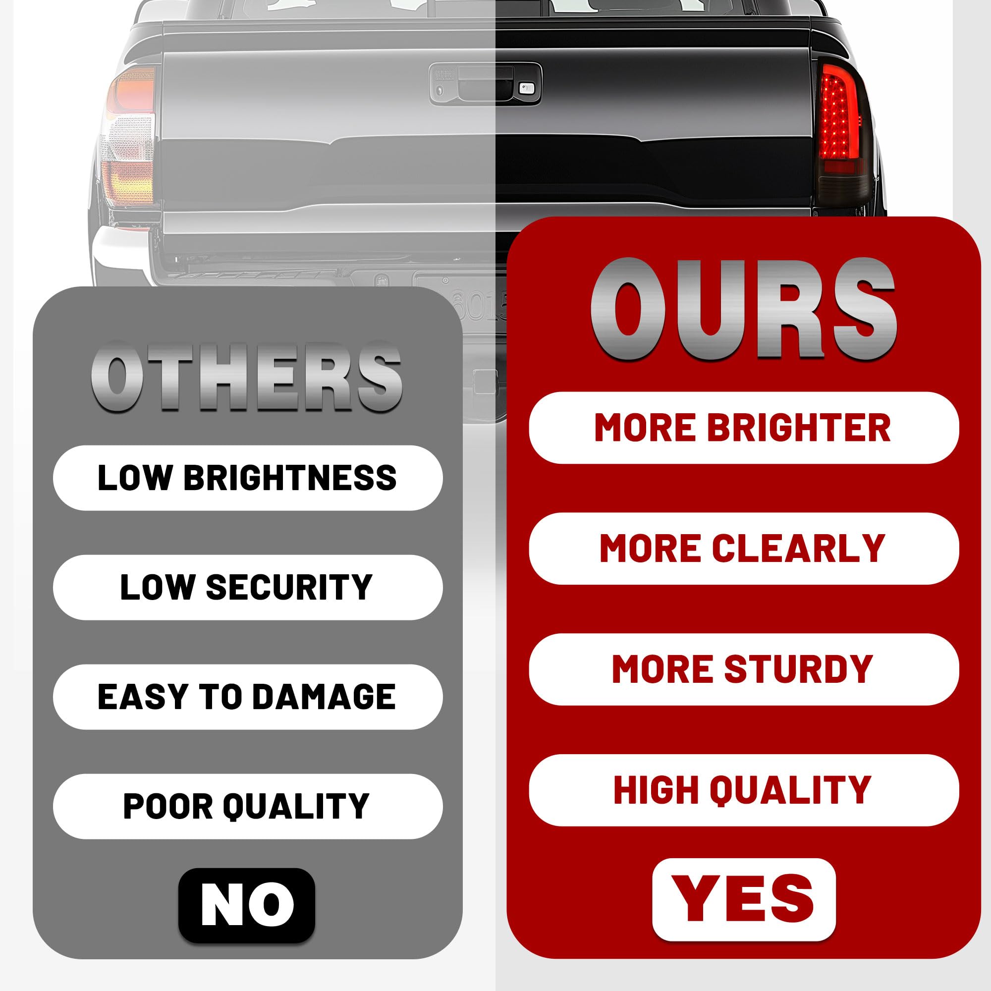 Amazon | HECASA LEDテールライト 2005-2015 トヨタ タコマ Cタイプ