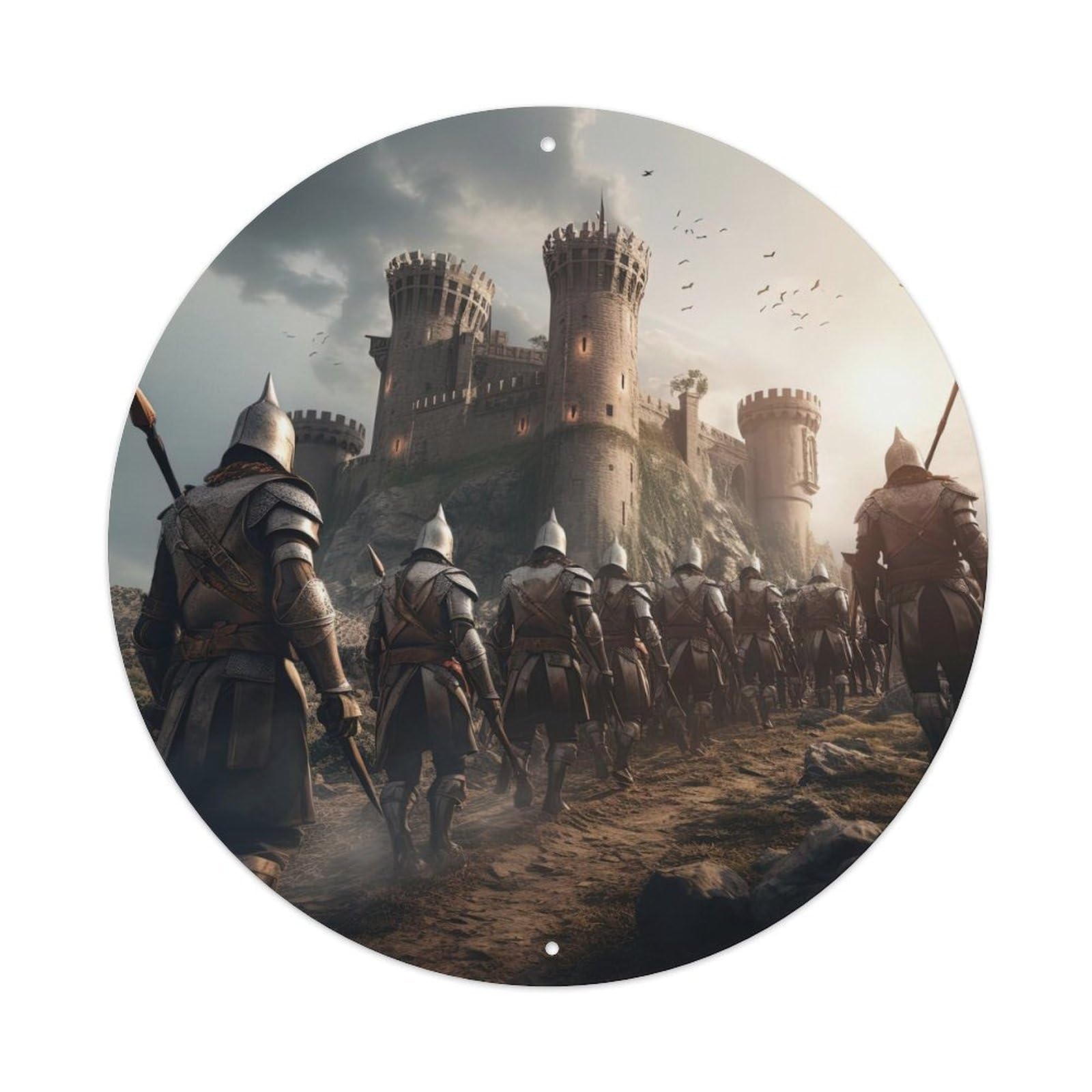 Knights of Medieval War Metal Tin Sign