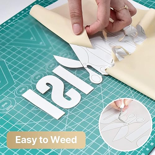 Miniatura 4 de Vinilo de transferencia de calor HTV de 12 x 12 pies, rollo de vinilo adhesivo de poliuretano para planchar SHOYISI para camisetas (bronceado)