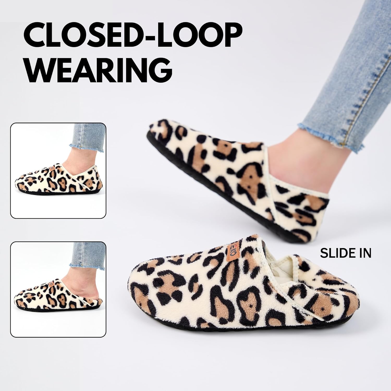 UUBARIS House Slippers for Men Women Furry Slip On Sock Shoes For Traval Indoor Yoga With Thickened Sole - Image 3