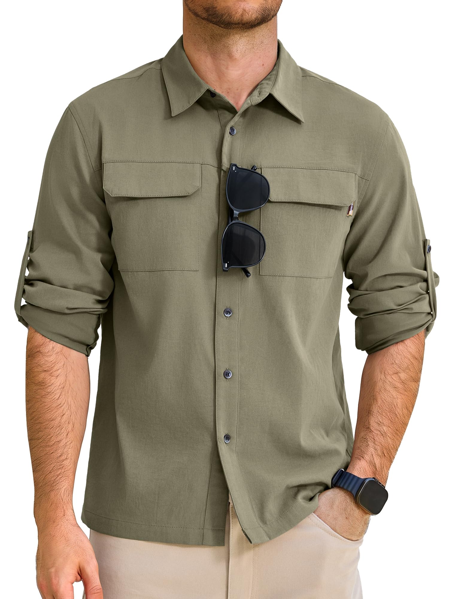 Men's Quick Dry UPF 50+ Long Sleeve Performance Fishing Shirts
