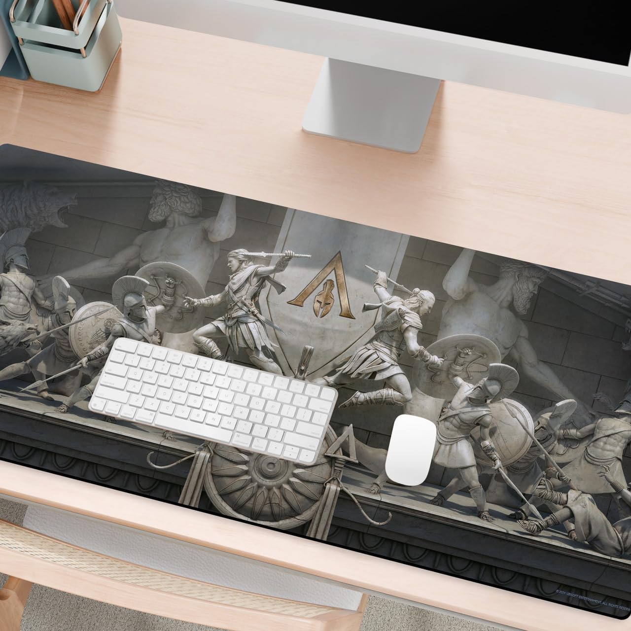 Head Case Designs Officially Licensed Assassin's Creed Sculpture Odyssey Key Art 37.4 x 15.75 x 0.16 inches (900 x 400 mm) - XL Gaming Office Desk PC Keyboard Mouse Mat Pad