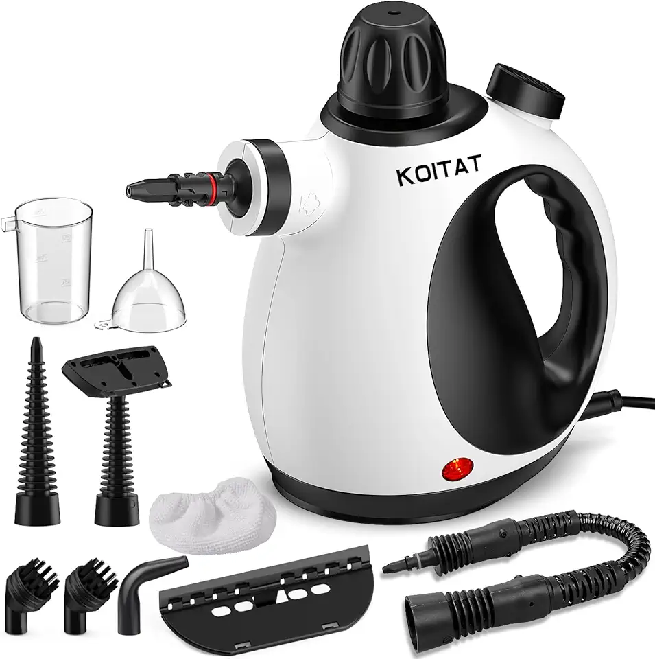 Portable Steam Cleaner, Hand Held steamers for cleaning house, Home Multi Purpose-10-Piece Accessory Kit for Sofa,Carpets,Upholstery,Car,Floor,Bathroom,Mattress and More