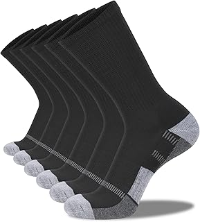 Sponsored Ad - COOVAN Mens Crew Socks 6 Pairs Athletic Running Cushion Thick Warm Work Socks for Men