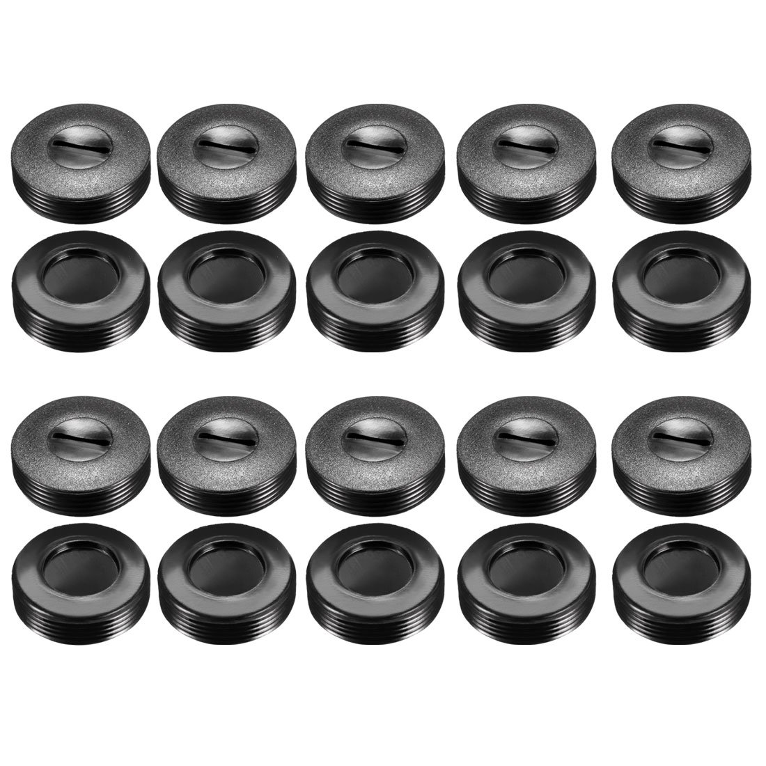 Uxcell Carbon Brush Holder Caps - 22mm OD, 11.5mm ID, 6.5mm Thick, Plastic Threaded Caps, Black, 20 Pack - View #8