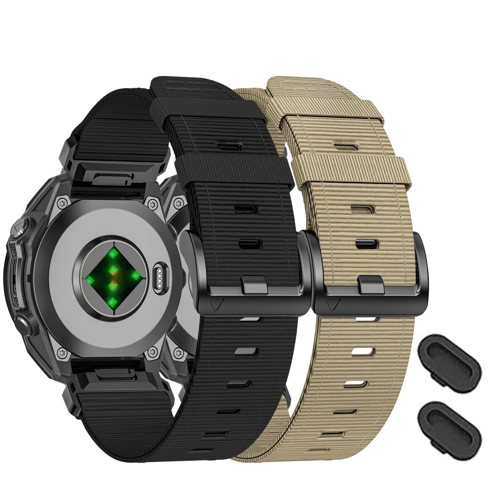 Quickfit - Correa de nailon compatible con Garmin Fenix 8 de 43 mm/Fenix 7S/7S Pro/6S/6S Pro/5S/5S Plus, correas de repuesto de 20 mm para Garmin Epix Pro 42mm/Descent Mk3i 43mm/Approach S70