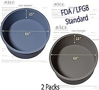 Vista 2 de Moldes redondos de silicona para tartas, juego de 2, molde antiadherente para hornear (juego de 6 pulgadas)