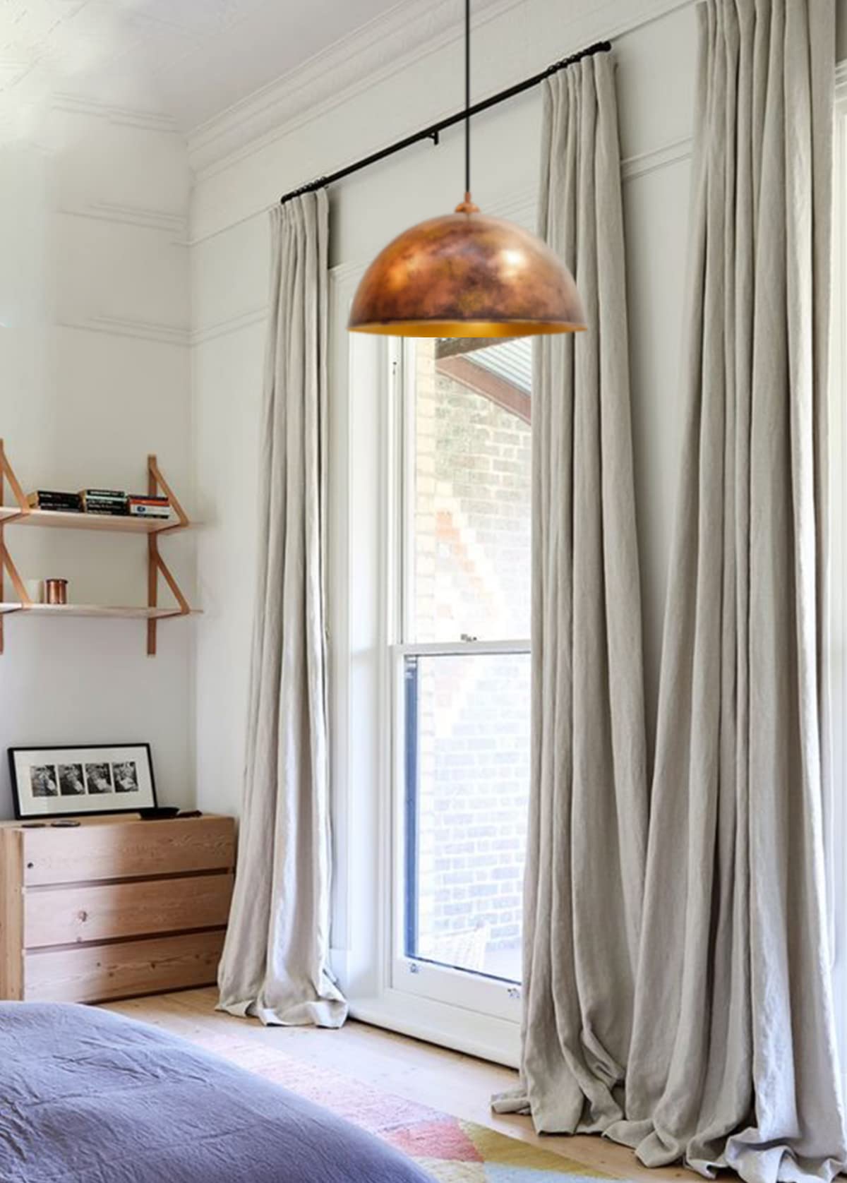 bamyum Diametro 50 cm Lampada a Sospensione Grande Moderno E27 Lampada da Soffitto Illuminazione Lampada Moderni a Sospensione Isola Cucina Tavolo da Pranzo Vintage Plafoniera