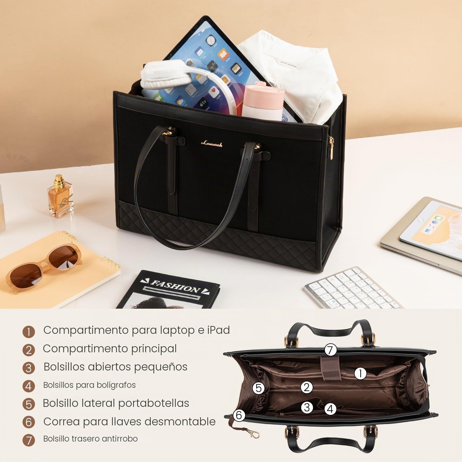 LOVEVOOK Bolsa para laptop para mujer