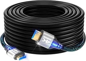 4k HDMI Cable 50 FT,High Speed HDMI 2.0 Cord, Support 4K@60Hz, ARC, HDR, 3D, Ethernet, Compatible with TV, Blu-Ray, PS4/5, Xbox, Projector, Soundbar, Sky, PC, Laptop