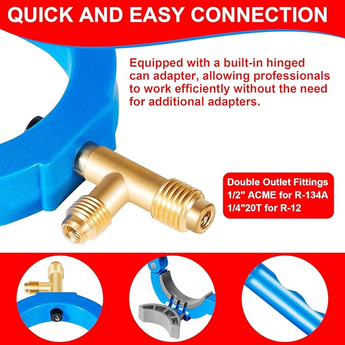 Llave de Lado para Sistema de Refrigerante R12 y R134A miniatura 5