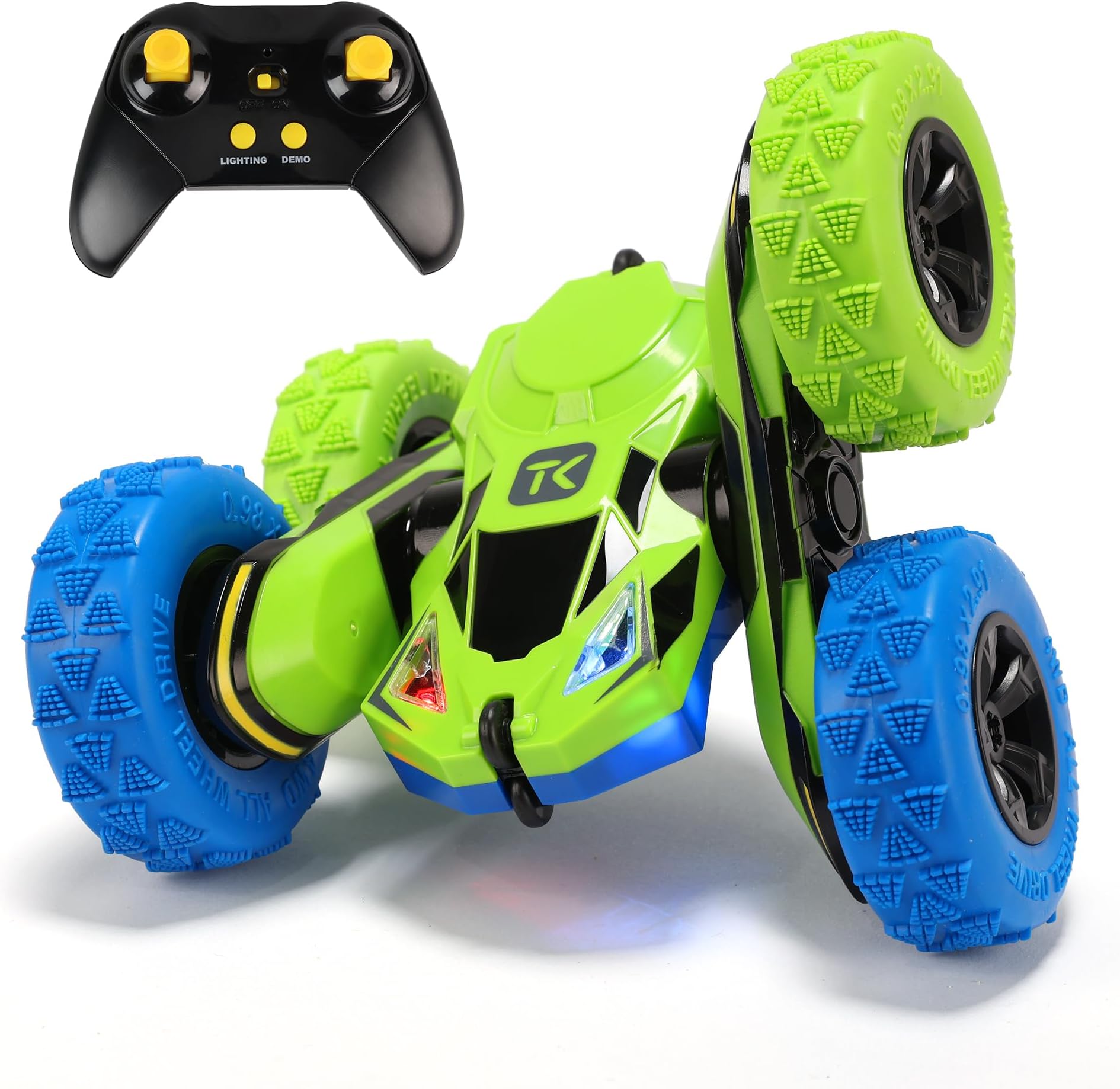 RC Stunt Car Remote Control Cars with Lights Double-Sided Driving Indoor Outdoor Toys Gifts Presents for 6 7 8 9 10 11 12 Year Old Kids Boys Girls