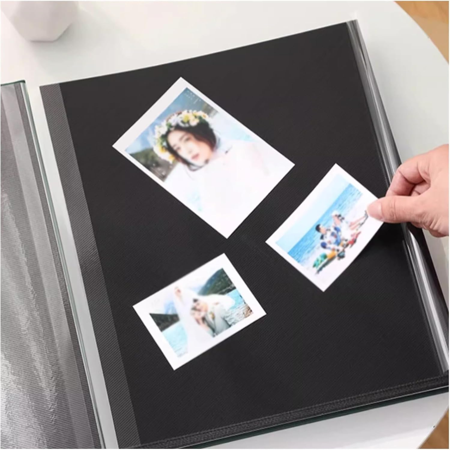 Photo Albums Album Book Memorial Album Photo Book DIY Self-adhesive Large-capacity Family Paste Homemade Laminating Handmade Couple Storage Album de fotos (Color : 06, Size : 40 white cards)