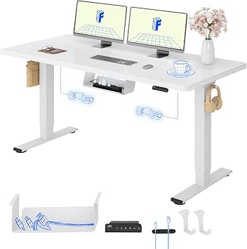 Flexispot Height-Adjustable Electric Desk Double Motor 160 x 80 cm