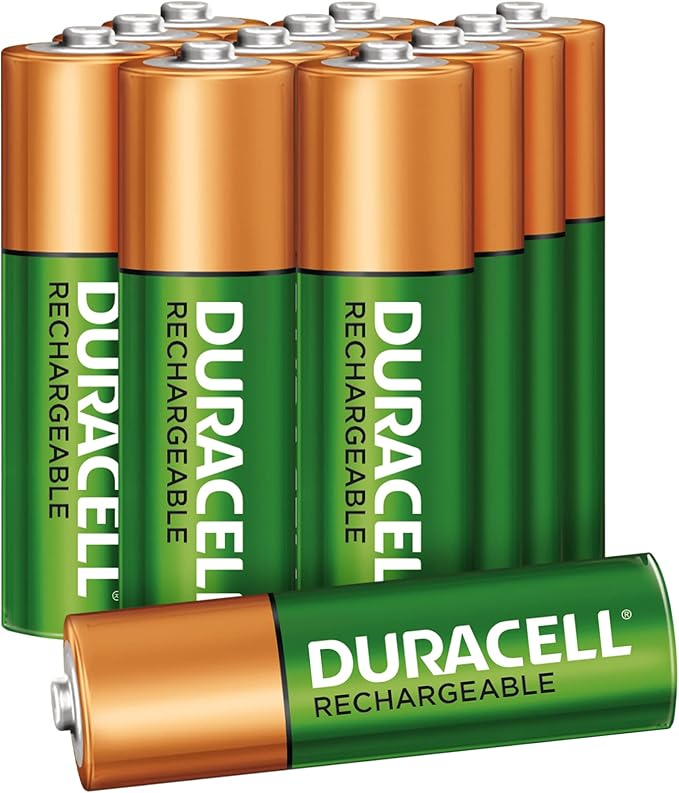 Duracell Rechargeable AA Batteries, 12 Count Pack, Double A
