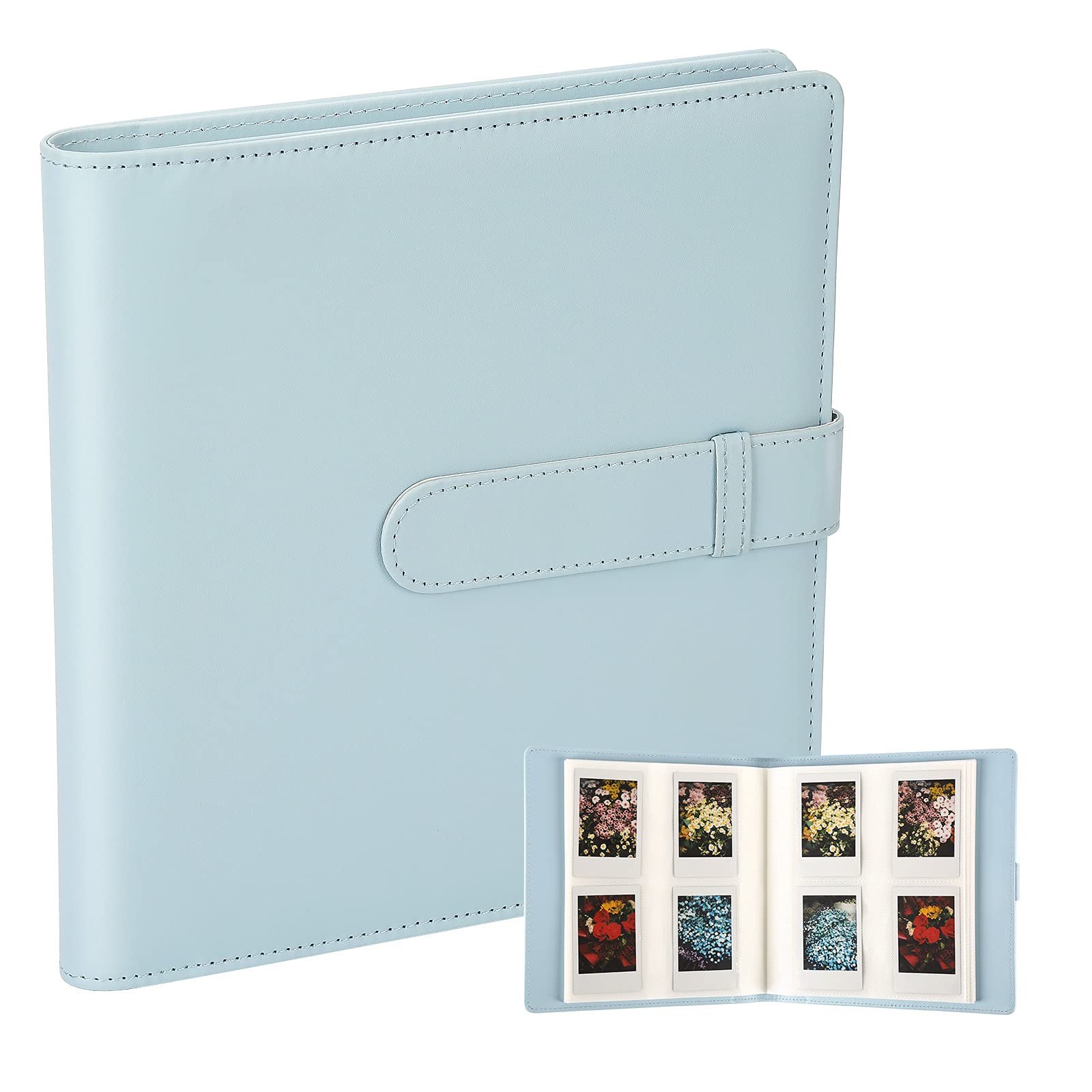 Veicevol 256 Pockets Photo Album for Fujifilm Instax Mini Camera, Leather Cover Photo Book for Polaroid Pictures, 2x3 Photo Album for Fujifilm Instax