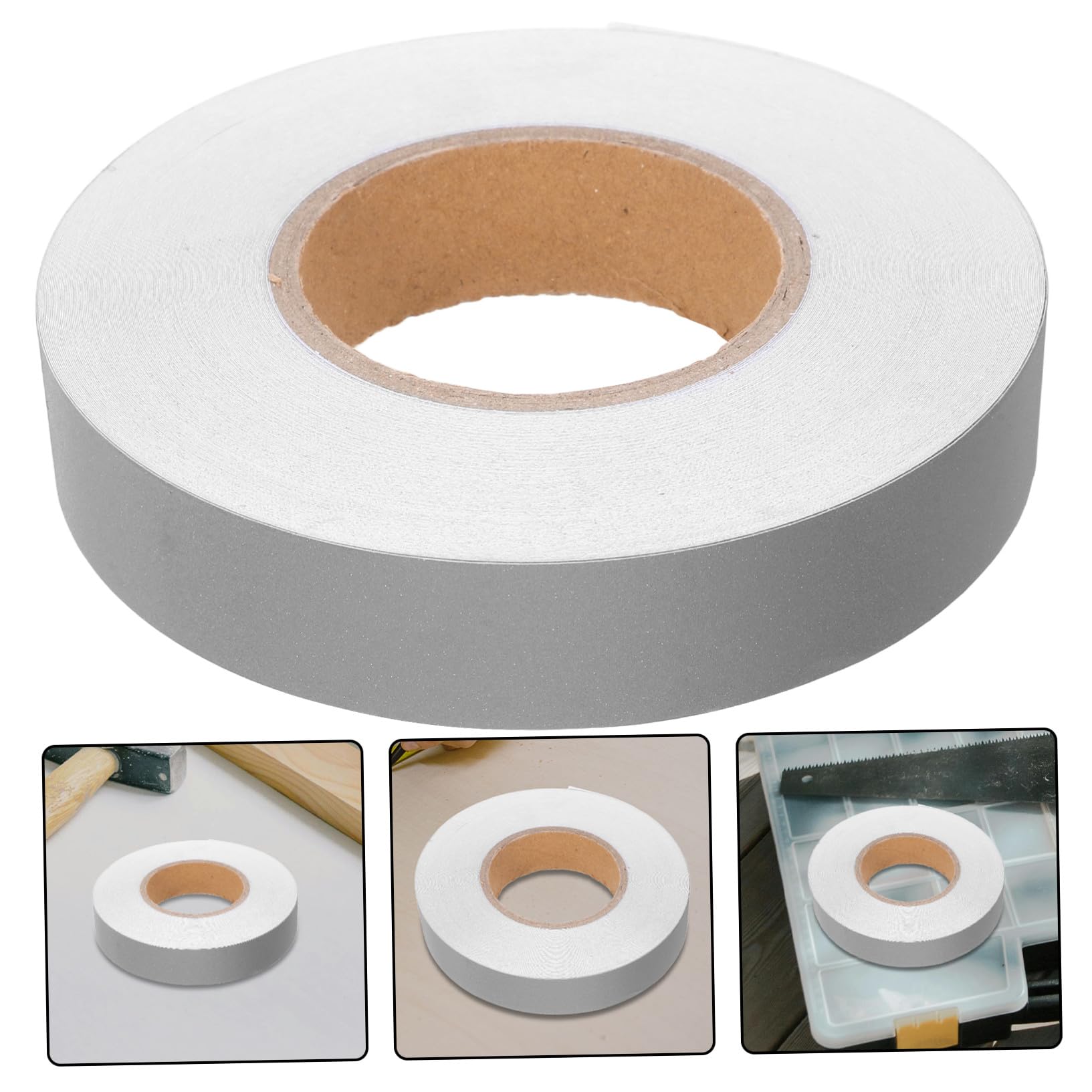 FRCOLOR Graues Reflektierendes Gewebe mit Kleberückseite 1 Rolle