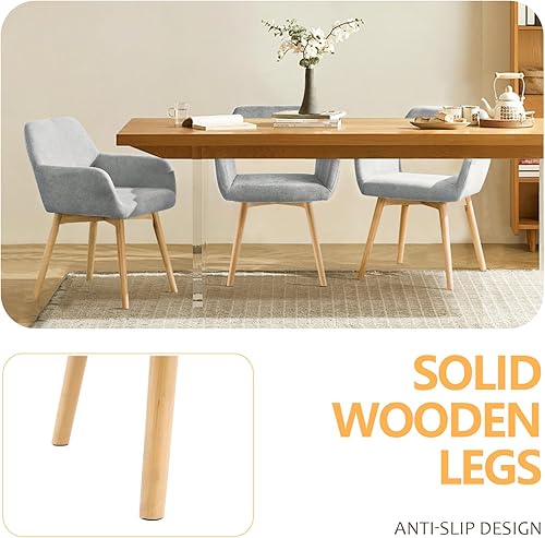 Miniatura 17 de Juego de 2, 4 y 6 sillas modernas, cómodas, decorativas, tapizadas en tela para cocina, comedor, sala, dormitorios, sala de espera, de escritorio