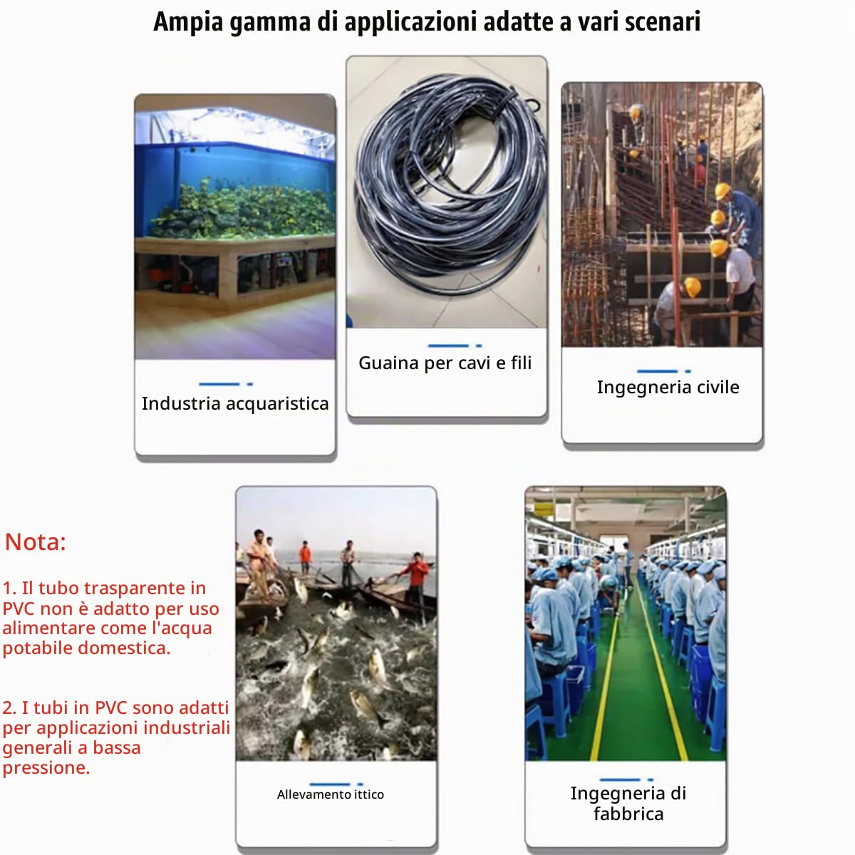 Tubo PVC, CESFONJER Tubo Trasparente, diametro interno 4 mm x diametro esterno 6 mm, 5 Metri Tubo Flessibile con 1 tagliatubi