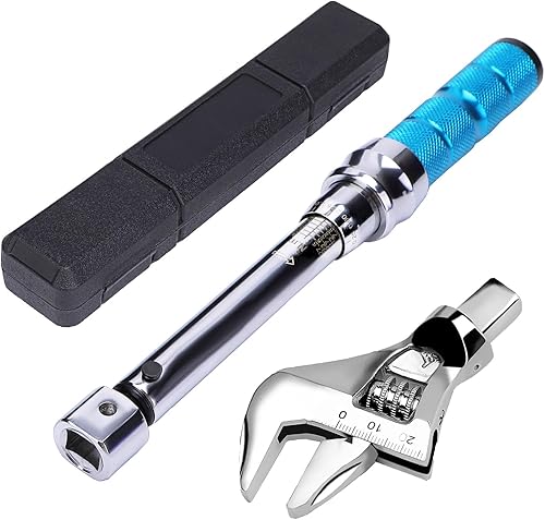COTOUXKER Llave dinamométrica ajustable, 5 a 30 Nm 0.984 in Llave dinamométrica de extremo abierto con clic y cabezal cambiable para Hvac Mini Split