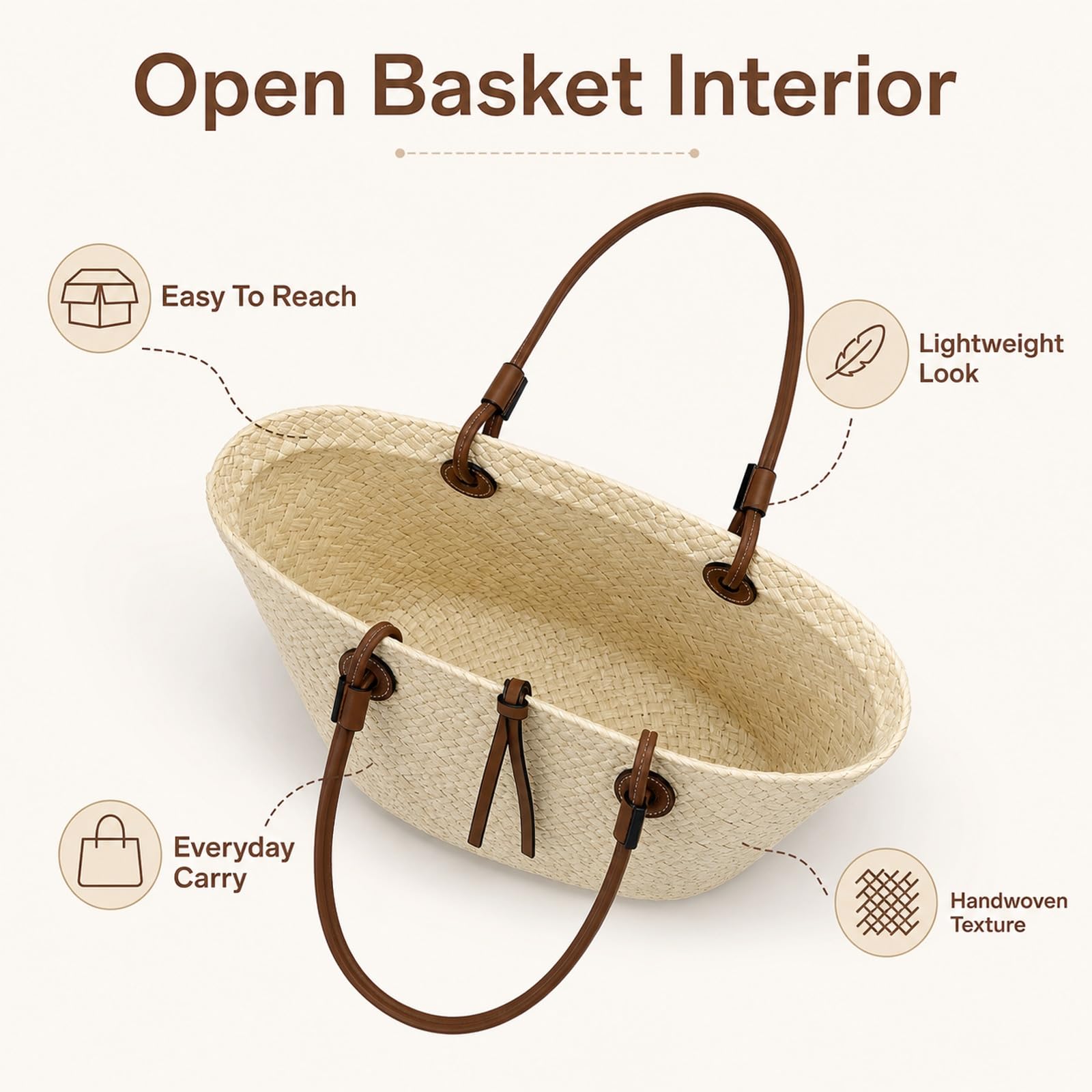 Sac de plage tissé en paille
