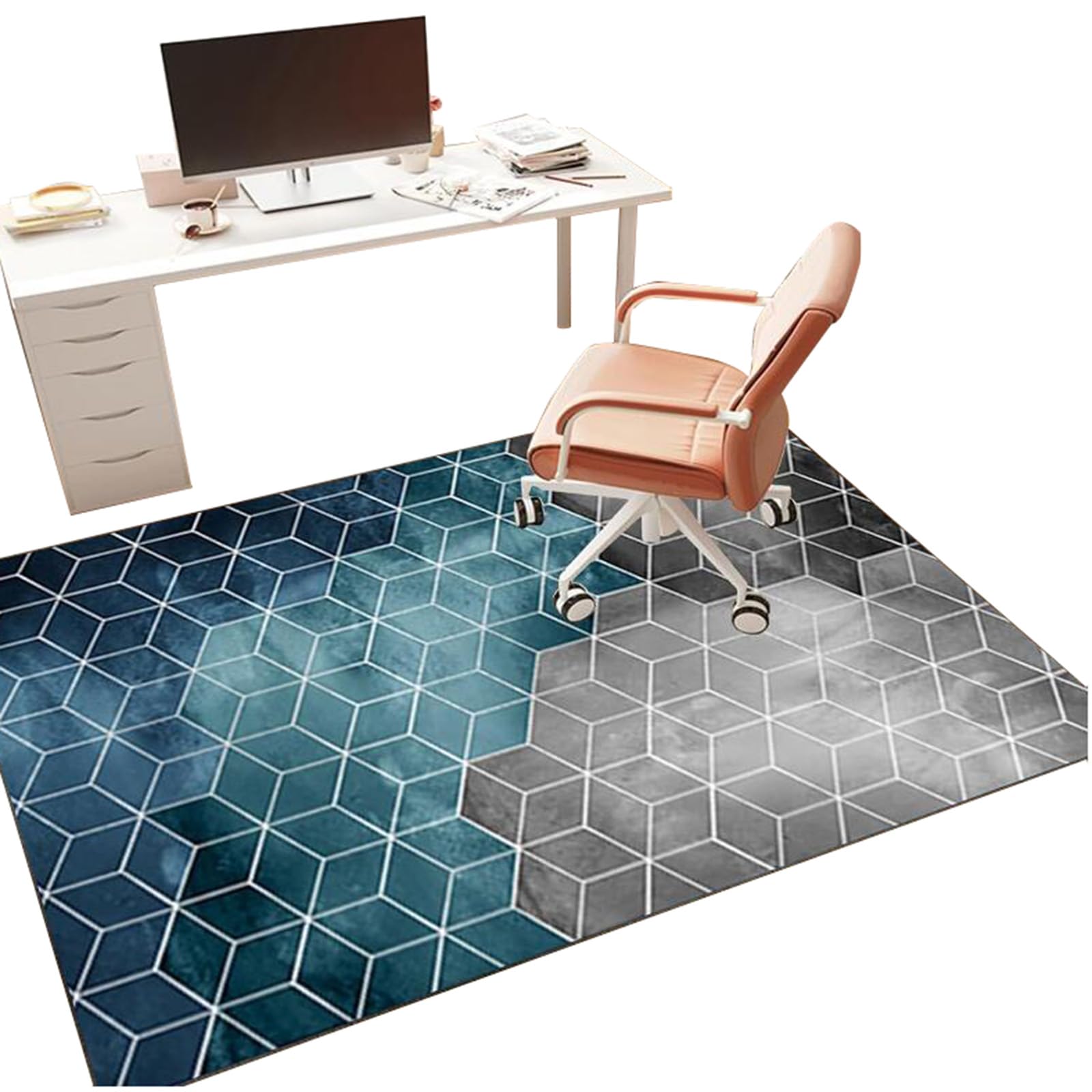 Desk Chair Mat for Carpeted Floors and Hardwood Floor for Home Office for Rolling Chair Floor Protection Acoustic