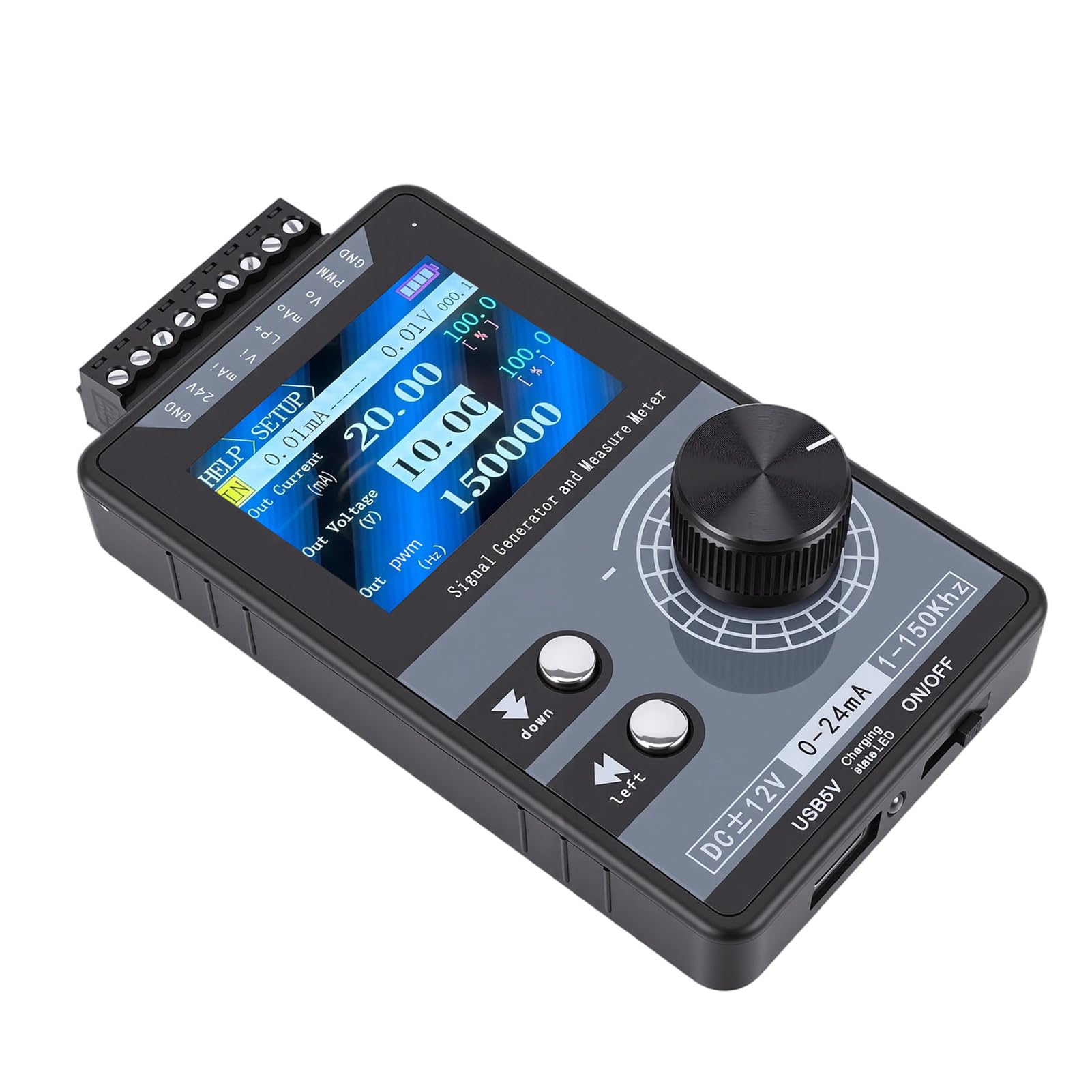 Einstellbarer Signalgenerator 4-20mA Stromsimulator PWM für SPS Controller | Präzise Spannungs- und Stromregelung für Kalibrierungen