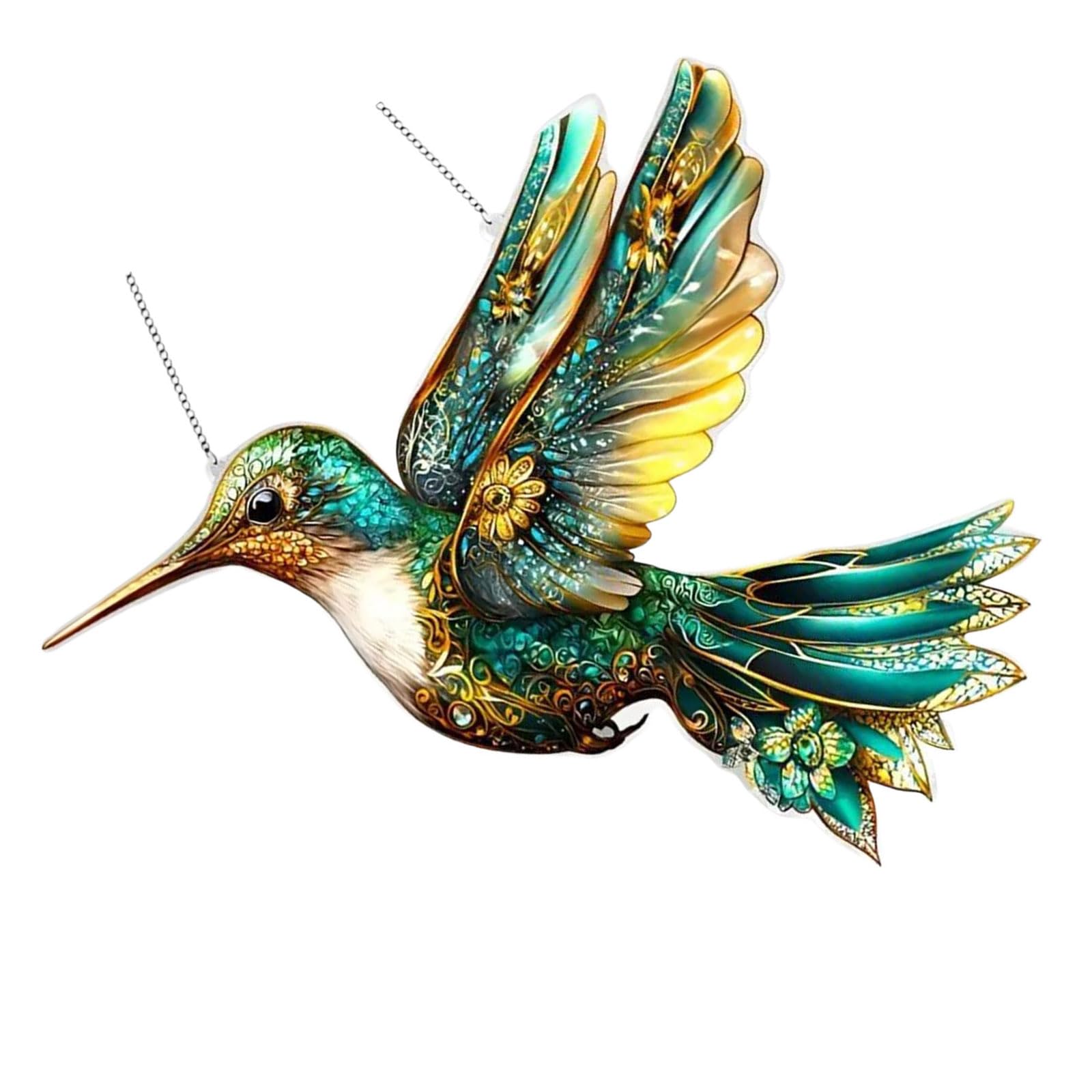 XAGMODSHN Artistic Stained Glass Bluebird Acrylic Hanging Ornaments Decoration Bird Room Accent for Nature Themes Window Gardens Acrylic Sun Catcher Window Hanging Decors