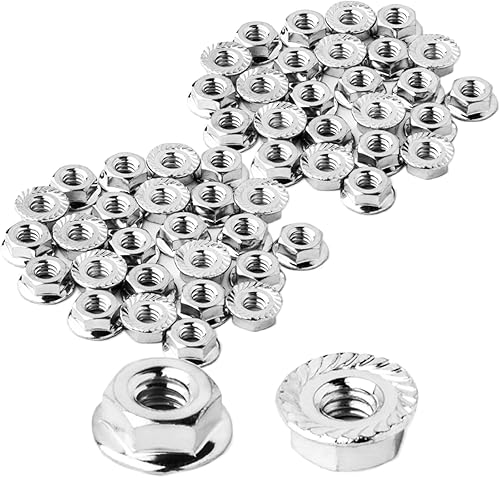 POWERTEC QLN1300-P2V Tuercas de bloqueo de brida dentada hexagonal de 14 "-20 Sujetadores chapados en zinc de acero al carbono de primera calidad