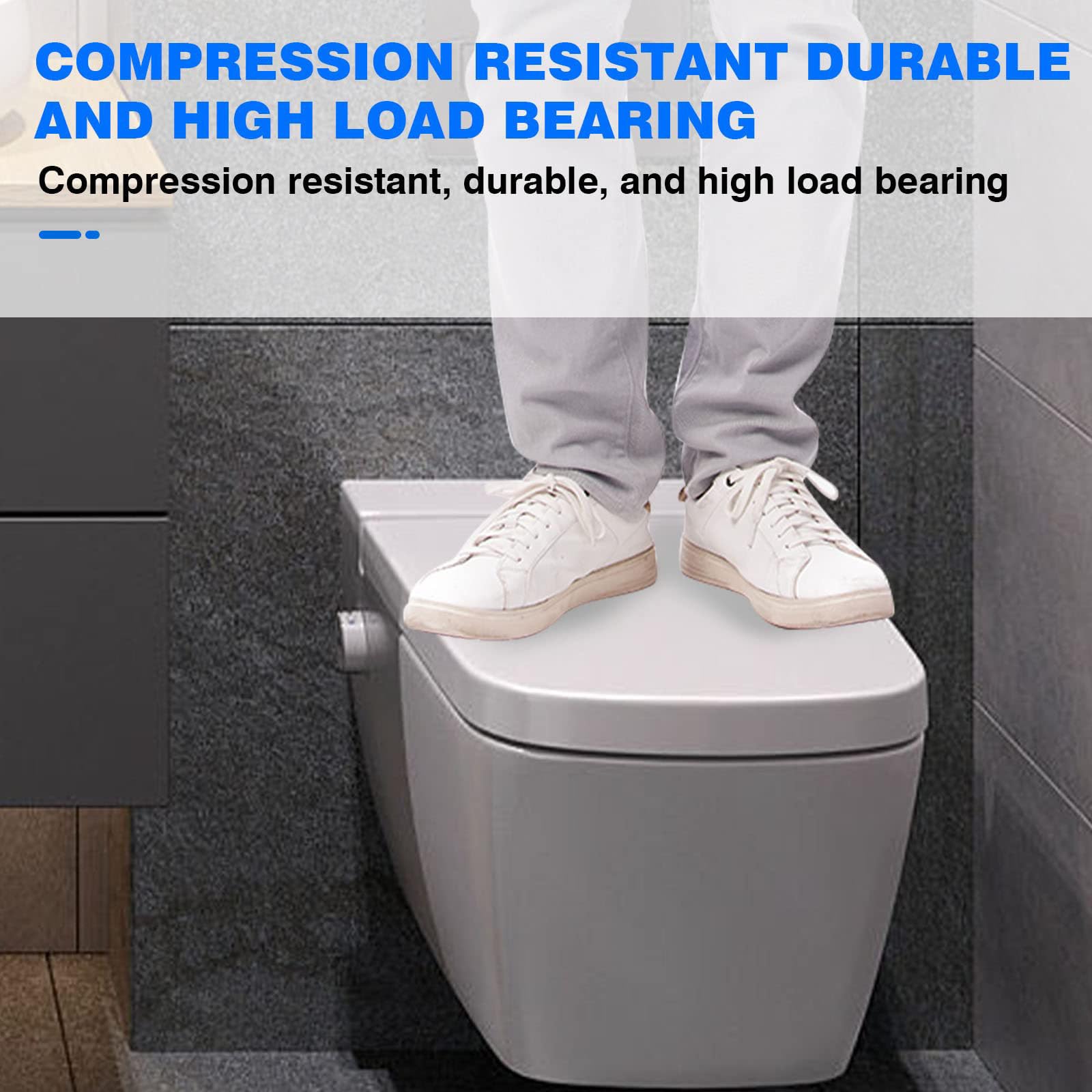 sedile WC, Sedile WC quadrato bianco con chiusura ammortizzata cerniere(Square C Small)