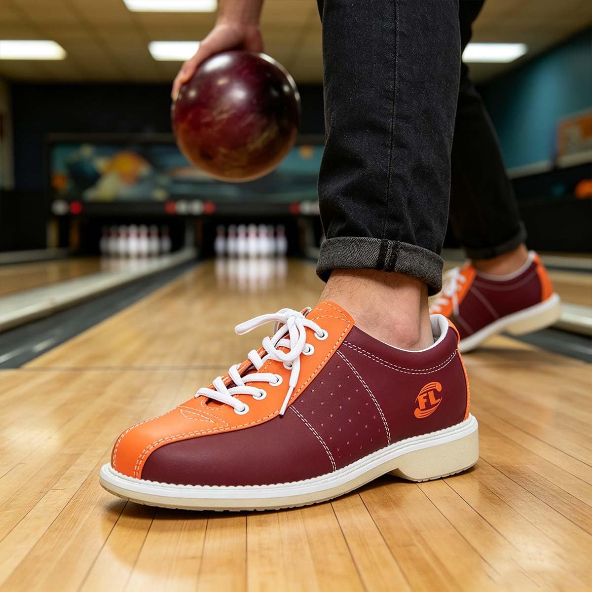 Scarpe da Bowling da Uomo Professionali con Lacci