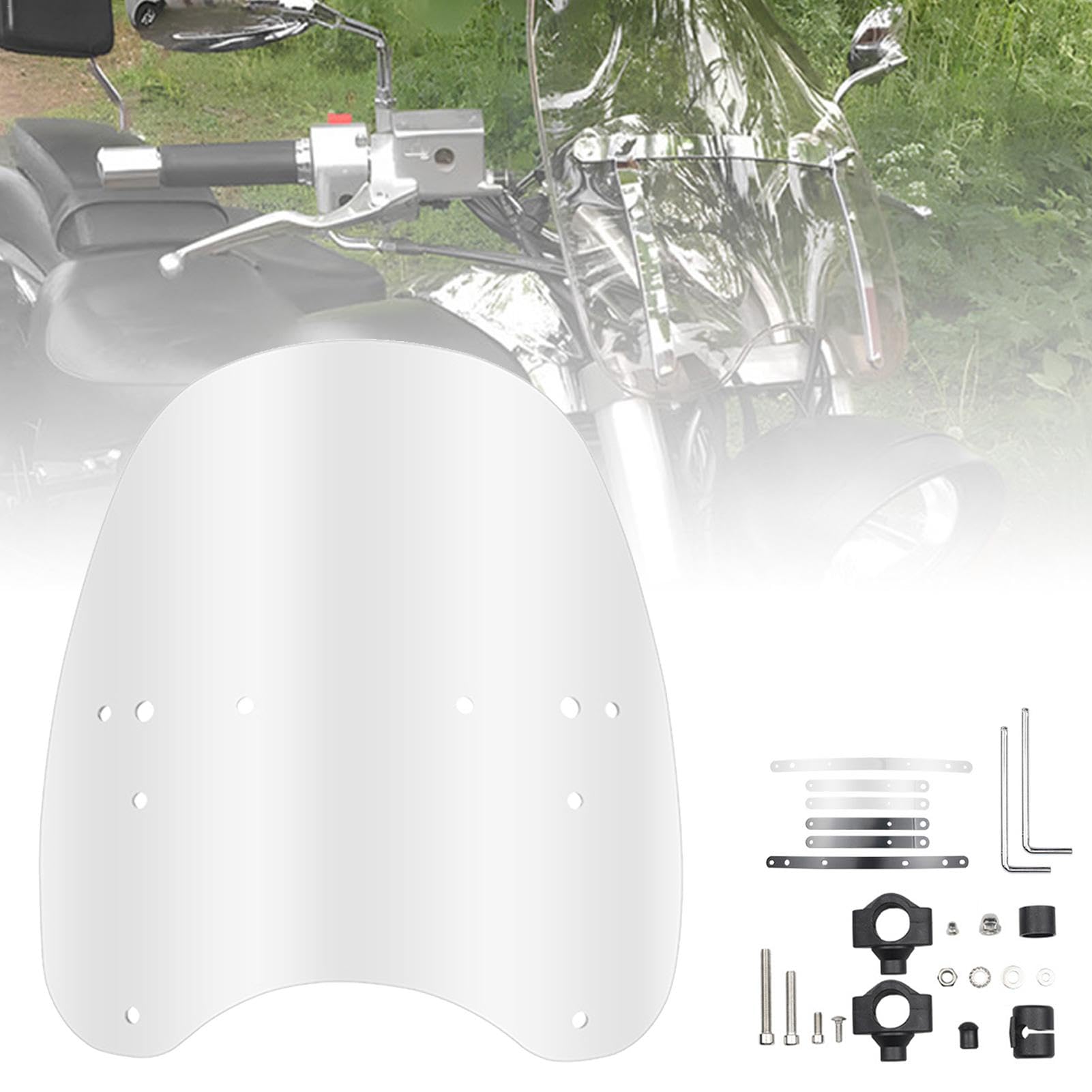 Deflettore antivento per moto, parabrezza per scooter | Parabrezza