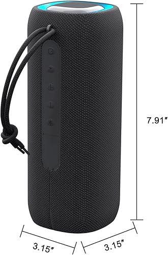 Miniatura 8 de Altavoz Bluetooth, portátil, inalámbrico, sonido estéreo fuerte, IPX5, resistente al agua, con luces RGB BT5.3, largo tiempo de reproducción,