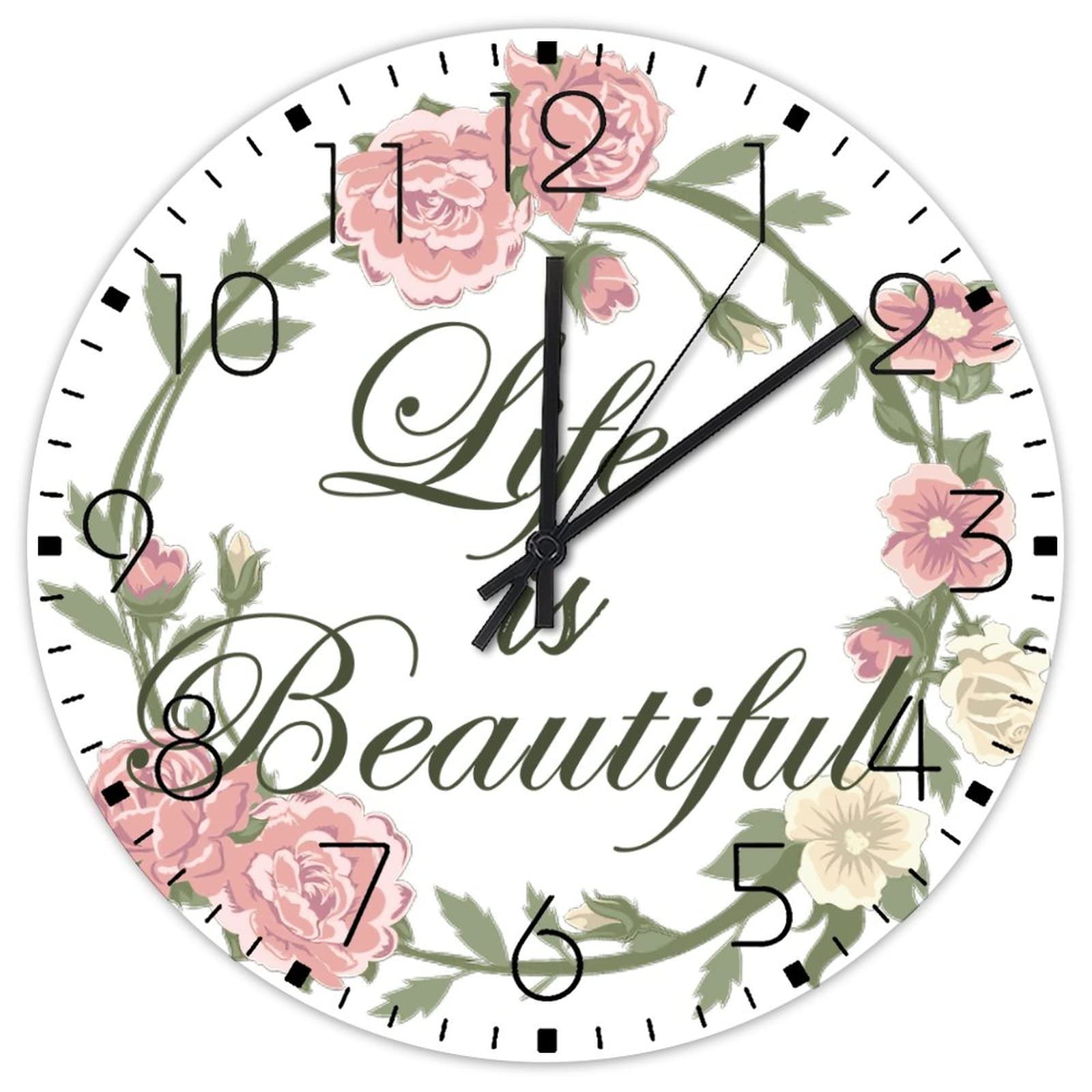 Horloge murale sans tic-tac en bois pour éliminer le bruit nocturne en chambre d'enfant
