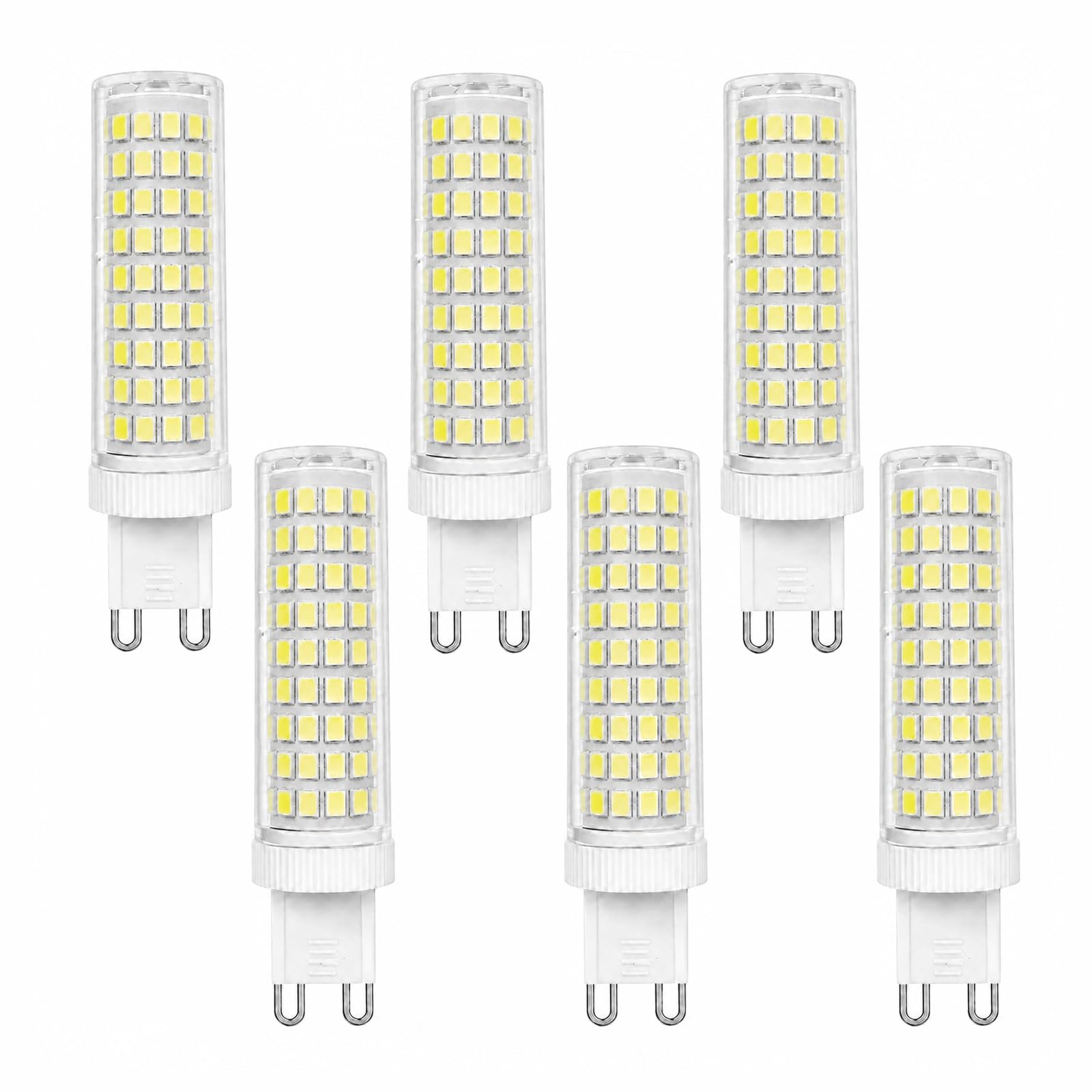 Ampoules LED G9 15W Blanc Froid 6000K, Équivalent 120W Halogène, 1000LM, Non Dimmable, Cuisine Salle de Bain Bureau(6 Pack)
