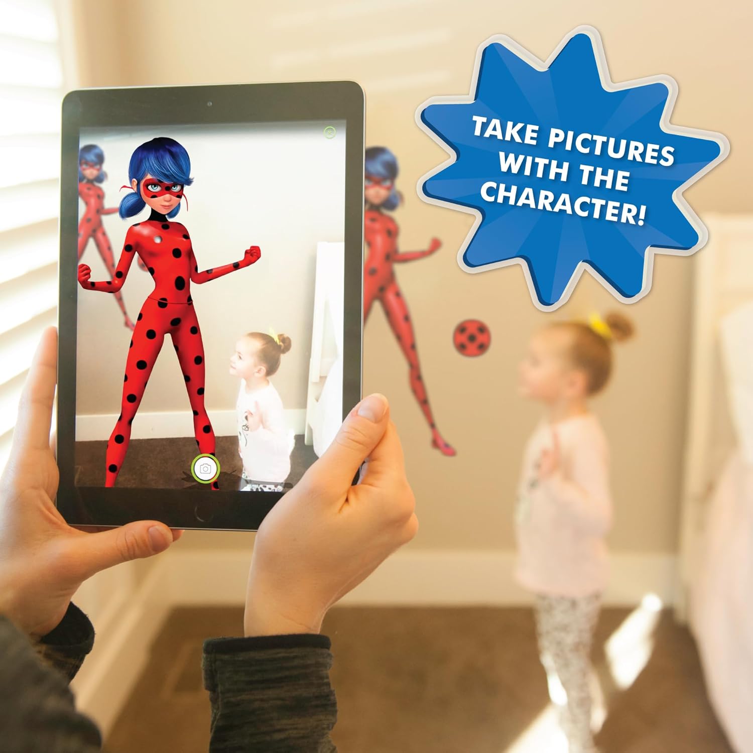 Wall Palz Miraculous Tales of Ladybug and Cat Noir 29" Peel and Stick Wall Decals - 3D Augmented Reality Interaction